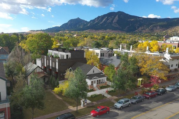 1828 Pearl Street, Aerial, Boulder, CO Real Estate